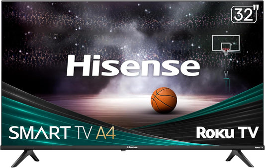 Hisense A4 32" HD Smart Roku TV — Dolby Audio, Full Array LED, Google Assistant, Alexa