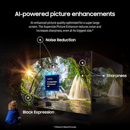 Samsung 98" 4K Crystal UHD DU9000 Smart TV 2024 — 120Hz, Supersize Enhancer, Alexa