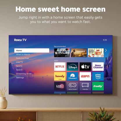 Roku Smart TV 2026 – 55-Inch Select Series, 4K QLED TV – Roku TV with Voice Remote – Flat Screen QLED Television with Wi-Fi for Streaming Live Local News, Sports, & Movies – Bluetooth Headphone Mode