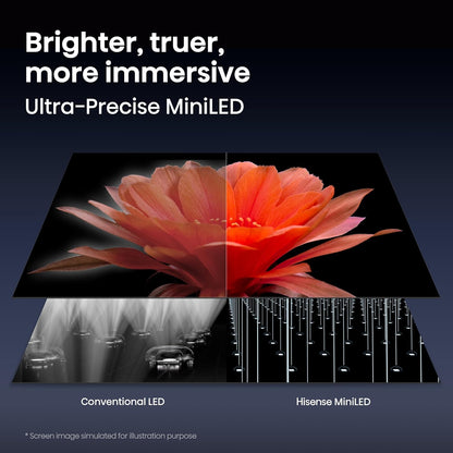 Hisense 55" U7 Mini-LED ULED 4K UHD Best Premium Gaming HDR Smart Fire TV (55U7SF, 2026 New) - Hi-QLED, Native 165Hz, VRR 330, Dolby Vision IQ · Atmos, IMAX Enhanced, Anti-Reflection, 2.1.2 Ch, Alexa+