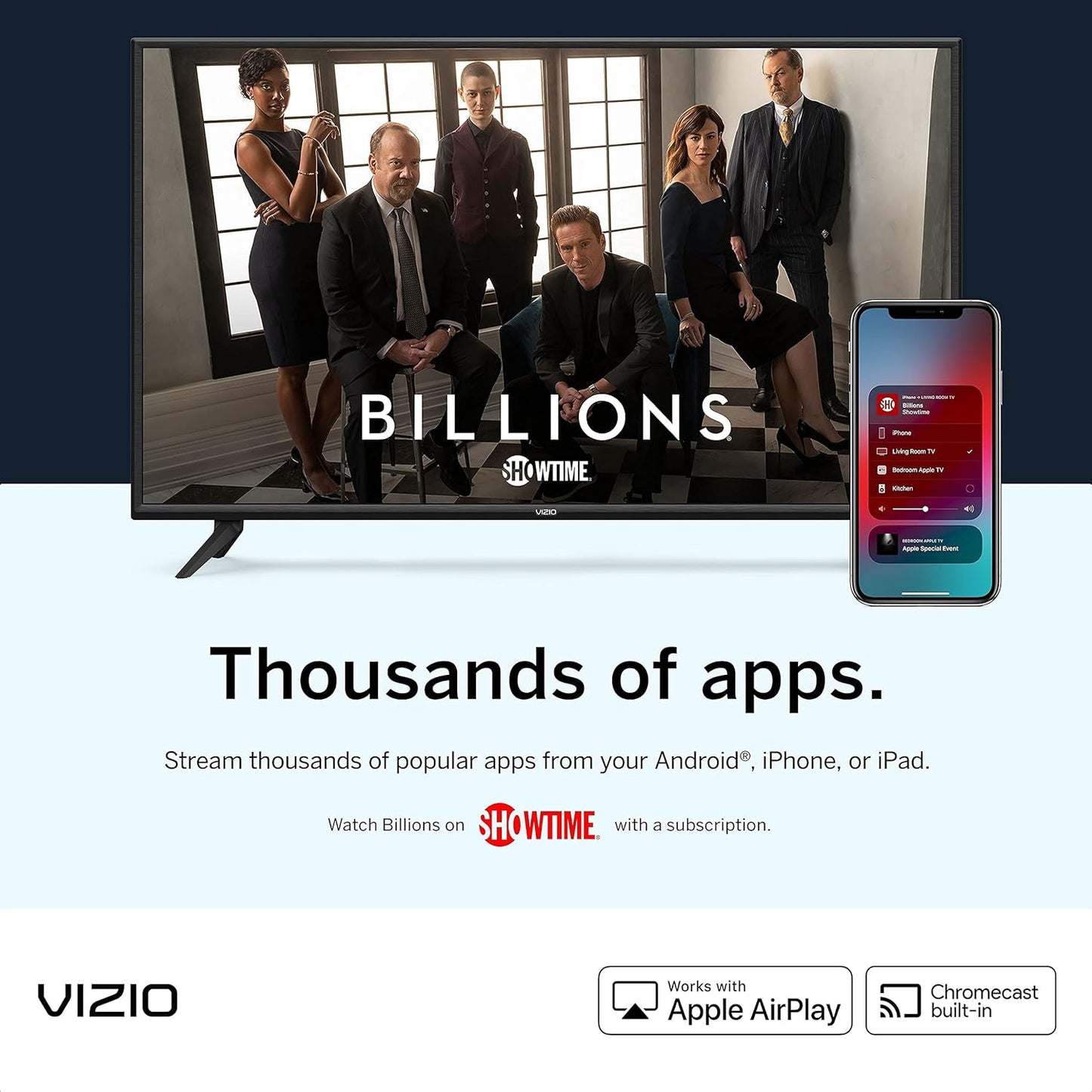 VIZIO 24" 1080p Smart TV (Renewed) — AirPlay, Chromecast, Streaming Channels