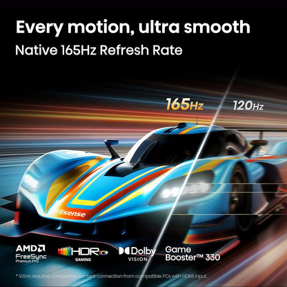 Hisense 55" U7 Mini-LED ULED 4K UHD Best Premium Gaming HDR Smart Fire TV (55U7SF, 2026 New) - Hi-QLED, Native 165Hz, VRR 330, Dolby Vision IQ · Atmos, IMAX Enhanced, Anti-Reflection, 2.1.2 Ch, Alexa+