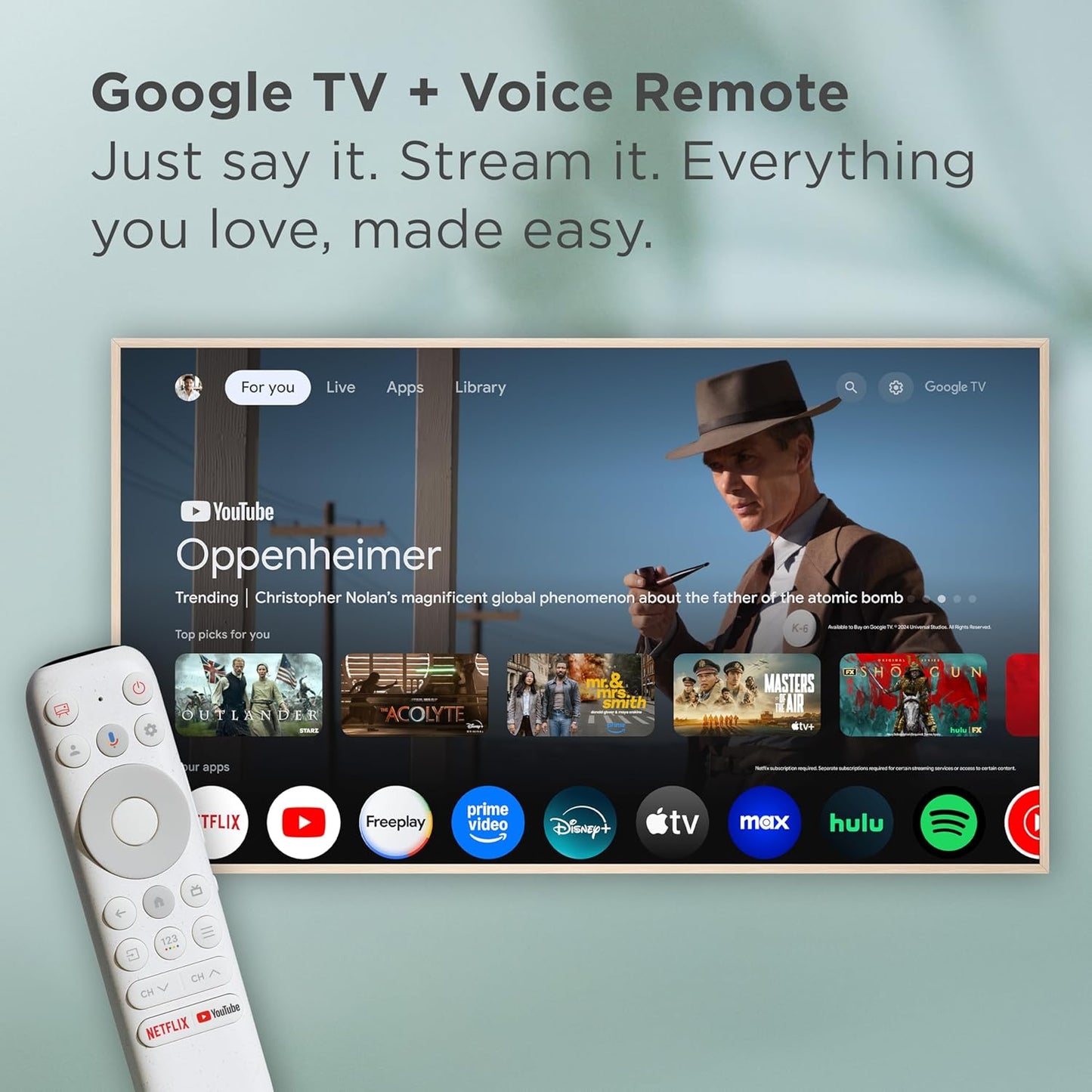 TCL NXTVISION 65" QLED 4K Smart Google TV 2024 — Art Frame, Dolby Vision IQ, 120Hz, Alexa