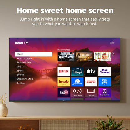 Roku Plus Series 55" 4K QLED Mini-LED Smart TV — Dolby Vision, AirPlay, Alexa, Voice Remote