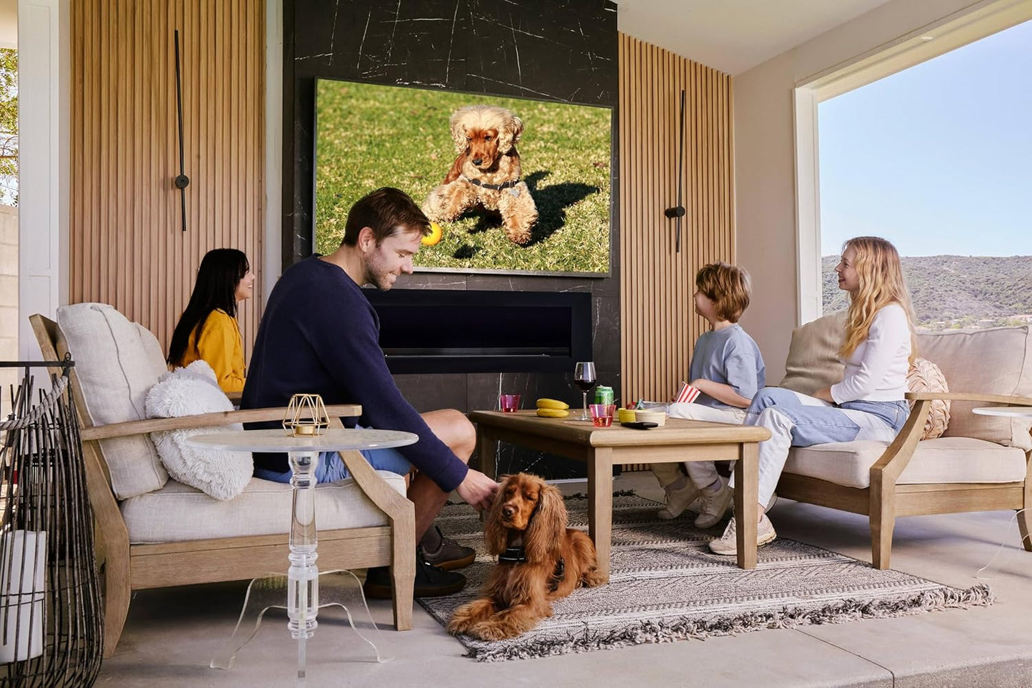 SYLVOX Outdoor TV 4K Weatherproof Smart TV — 1000 Nits, HDR10, IP55, Voice Remote