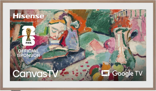 Hisense CanvasTV S7N 55" QLED 4K Google Smart TV — Art Mode, Hi-Matte, 144Hz, Dolby Vision