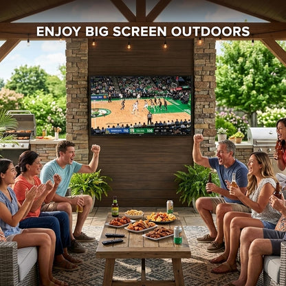 Titan L300 Mini- LED QNED 98 Inch Full Sun Smart Outdoor TV, IP65 Weatherproof, 4K 4K HDR, 120 Hz, Web AI OS, 1520 Nits, Wi-Fi 6E, Dolby Vision, Outdoor TV Cover, Slim Bezel, 2 Yr Wty